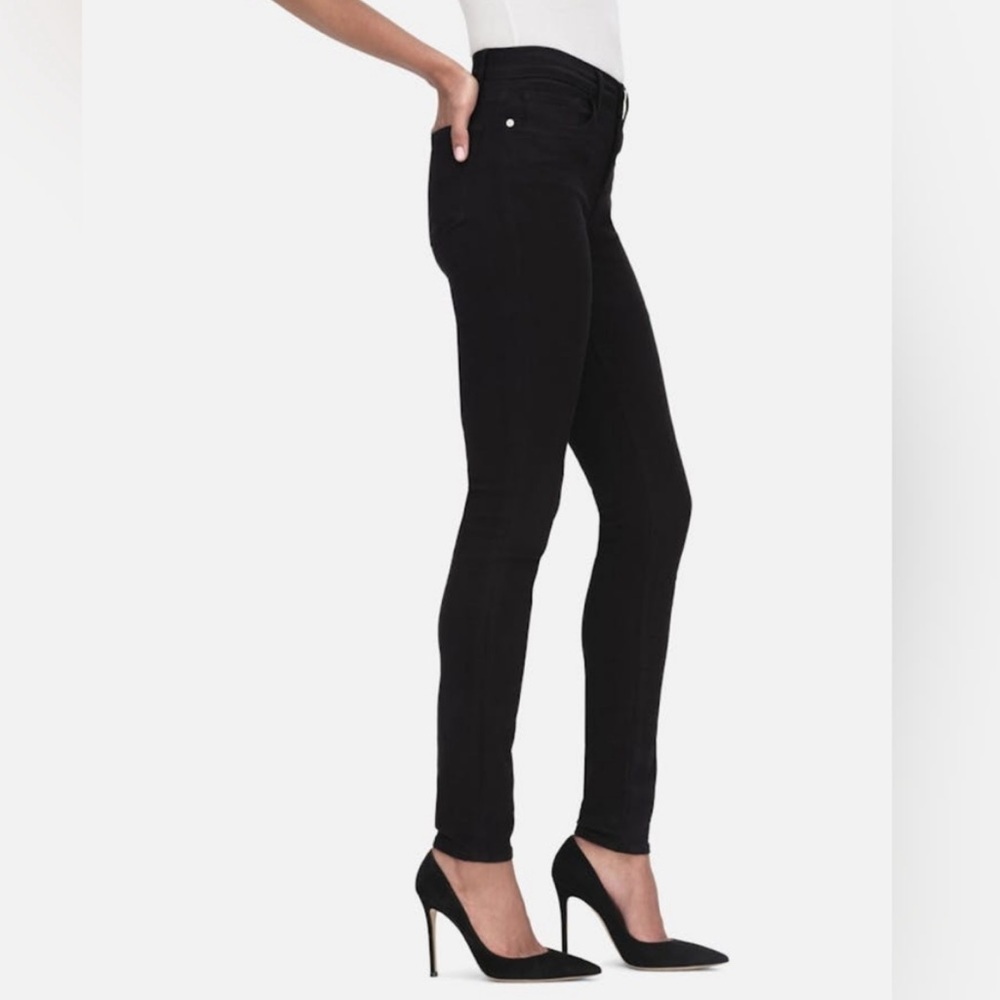 NWT Frame Denim Le High Skinny Jeans in Film Noir Black Ankle Size 27 BRAND NEW